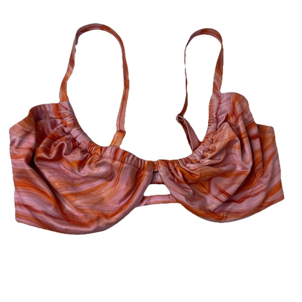 Shade Shore Underwire Womens 36DD Pink Orange Swim Top